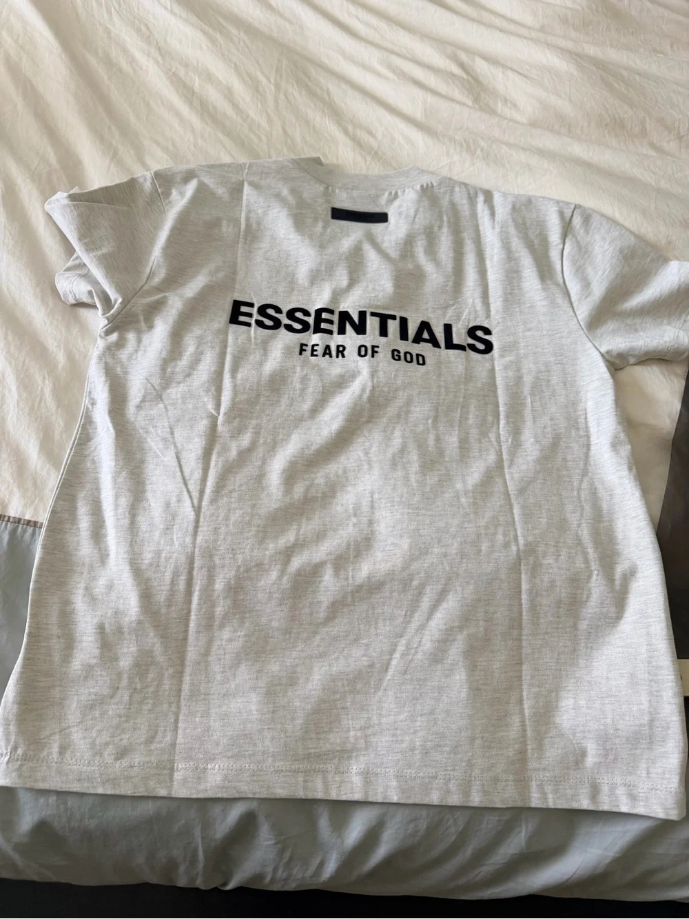 New Fear of God Essentials Short Sleeve Tee in Light Grey